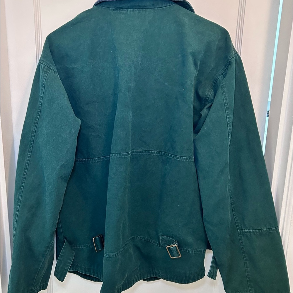 Cherokee 90’s Vintage Green Button Down Chore Coat Plaid Lining Women’s S - Picture 9 of 9
